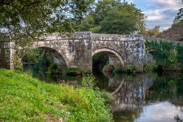 Fototapeta premium Zas is a Spanish municipality belonging to the province of La Coruña and the Tierra de Soneira region, in the autonomous community of Galicia.