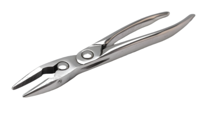Photo - Close-Up of Silver Pliers Tool on Black Background