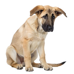 sad dog photo png, transparent background