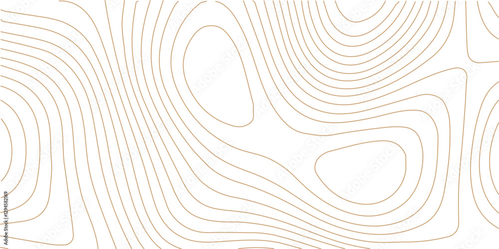Fototapete vector line contour map texture, typography abstract pattern, golden mountain landscape grid.