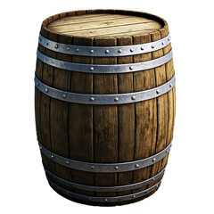 Obraz premium medieval wooden barrel isolated on transparent background