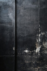 Textured black wall with peeling paint and rustic details