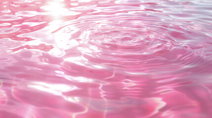 Gentle pink water ripples with soft reflections