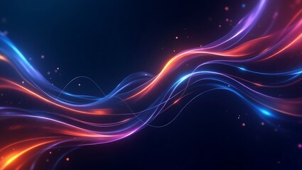 Obraz premium Abstract colorful wavy motion background. Generative Ai.