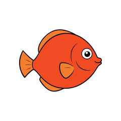 Discus Fish vector illustration art