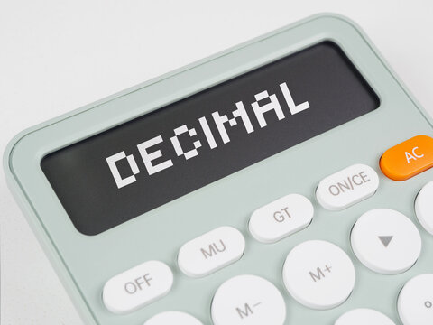 Decimal title term on calculator screen
