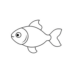 Angelfish vector illustration line art