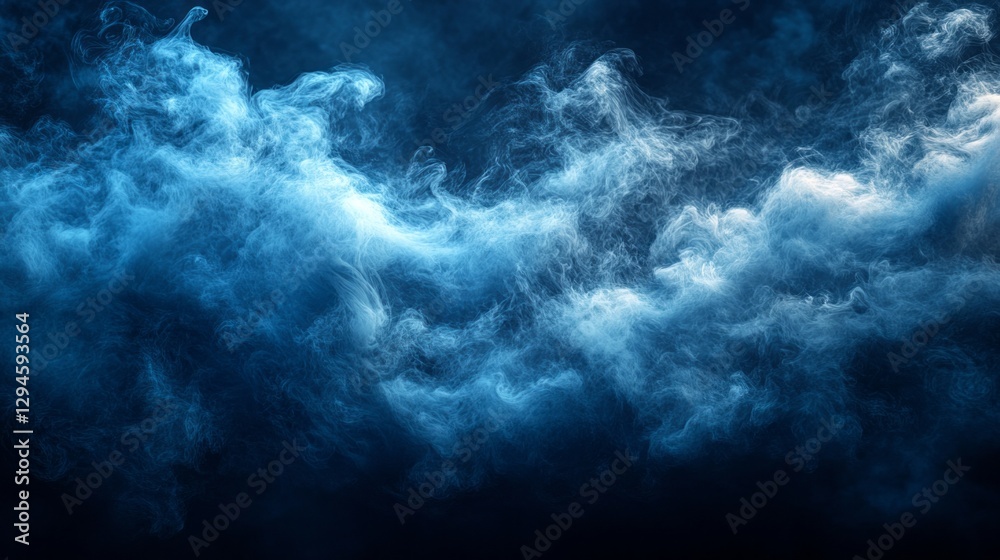 Aufkleber soft wisps of blue mist rise and twist in an enchanting display, creating an otherworldly ambiance b