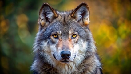 Fototapeta premium gray wolf canis lupus