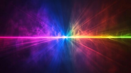 Vibrant Rainbow Light Explosion Abstract Background