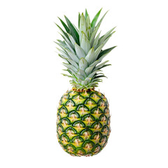 Fresh Ripe Pineapple isolated on transparent background