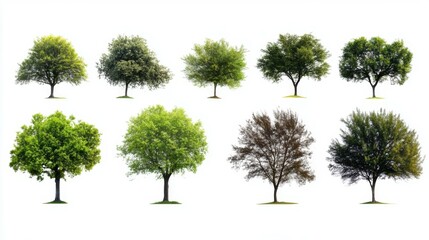 Fototapeta premium High definition collection Tree isolated on a white background
