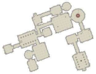 Dungeon game asset. Top view. Vector illustration