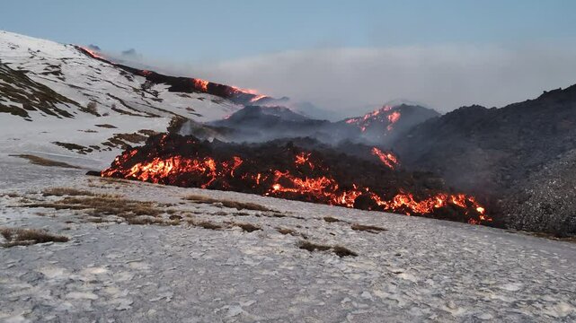 Mount Etna volcano eruption 2025