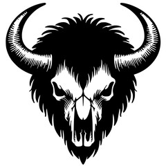 Obraz premium Bison skull silhouette