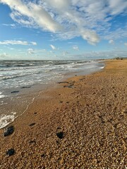 Oil spills on sand dunes, fuel oil spill on a sandy beach. High quality photo