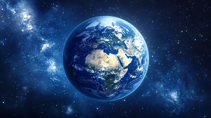 Obraz premium Picture of the Earth from space at night, showing city lights. It's Earth Day and we need to save energy. 