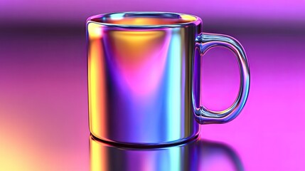 Colorful mug on vibrant background (1)