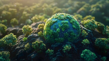 Earth's Green Embrace_A Visual Ode to Environmental Conservation and the Beauty of Nature.