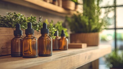 Organic Skincare Products in Cozy Boutique Setting