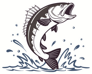Vintage Fishing vector Elements 
