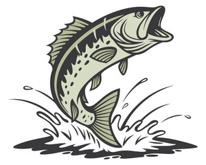 Fototapeta premium Vintage Fishing vector Elements 