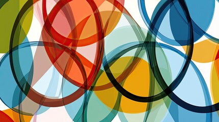 Obraz premium Abstract circles overlapping. Colorful design