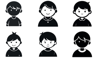 Cartoon Children's Profiles for Various Uses