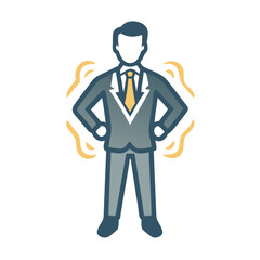 Confident businessman in suit