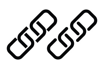External link symbol icon vector. Link icon. Link vector icon. Hyperlink chain symbol. Link Break Icon - Line. External link icon set vector. Design eps 10