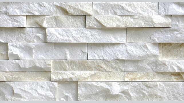 Elegant White Stone Wall Cladding, A Textured Architectural Background