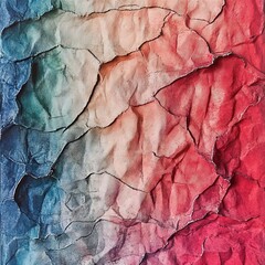 Naklejka premium Gradient background created with crumpled paper, featuring a blend of blue, pink, and beige hues