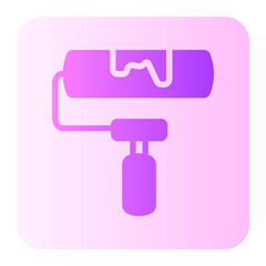 paint roller gradient icon
