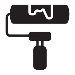 paint roller glyph icon