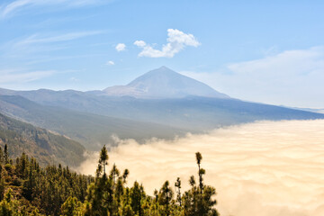 Panoramic view of Mount Teide on Tenerife island