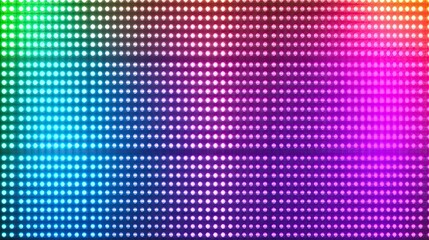 Colorful LED screen display in vibrant hues