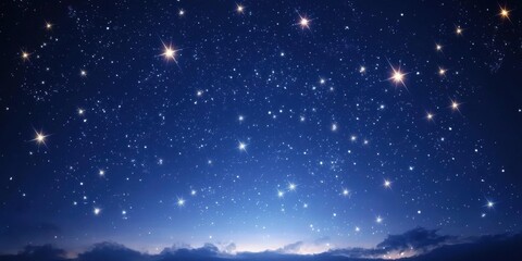 Fototapeta premium Starry sky background with stars and constellations, night sky