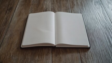 Fototapeta premium Creative writing inspiration home office empty notebook cozy environment overhead view blank pages for ideas