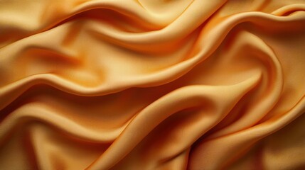 Fototapeta premium Golden silk fabric texture, draped, studio, background, design