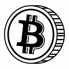 Obraz premium bitcoin graphic illustration. a symbolic representation of digital currency vector illustration