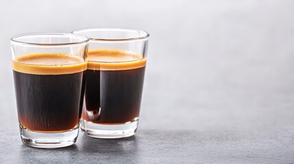 Two steaming glasses of coffee on a wooden table creating a cozy atmosphere for relaxation and socializing