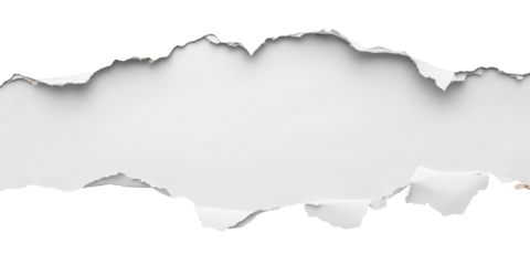 Torn Paper Banner: A horizontal banner of ripped paper with a ragged, irregular edge creates a distressed, grunge aesthetic, perfect for adding texture and visual interest to designs.