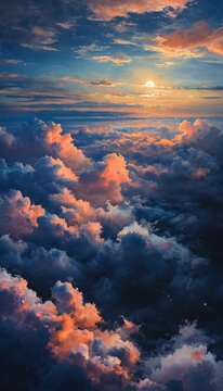sunset in the sky