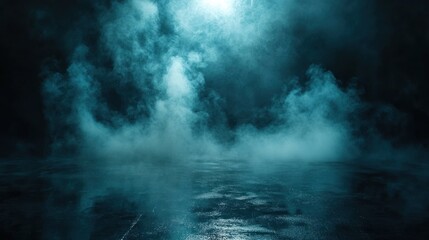 Fototapeta premium Mystic Teal Smoke and Dark Reflections
