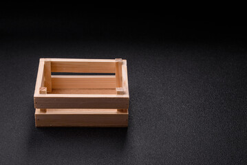 Empty wooden box for fruits or vegetables