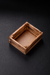 Empty wooden box for fruits or vegetables