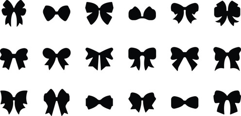 Bow tie icon. Vector for apps or website Isolated on transparent background bow ribbon element