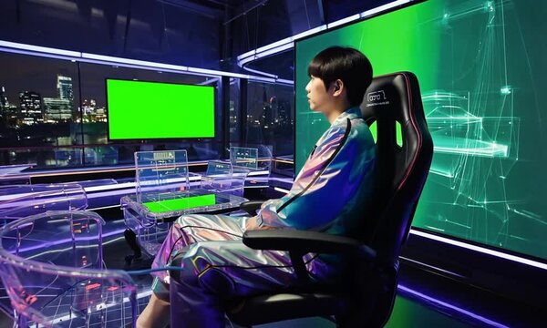 Green screen in a gamer environment