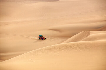 Sand dunes near Huacachina, Ica region, Peru.