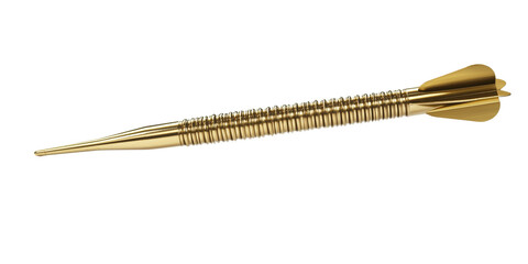 Golden Dart in Focus: A gleaming, golden dart, poised with precision, rests against a perfect backdrop, exuding elegance and a hint of competitive spirit. 